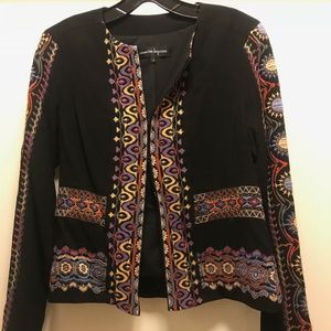 Nanette Lepore Embroidred Blazer Size 4 NWT
